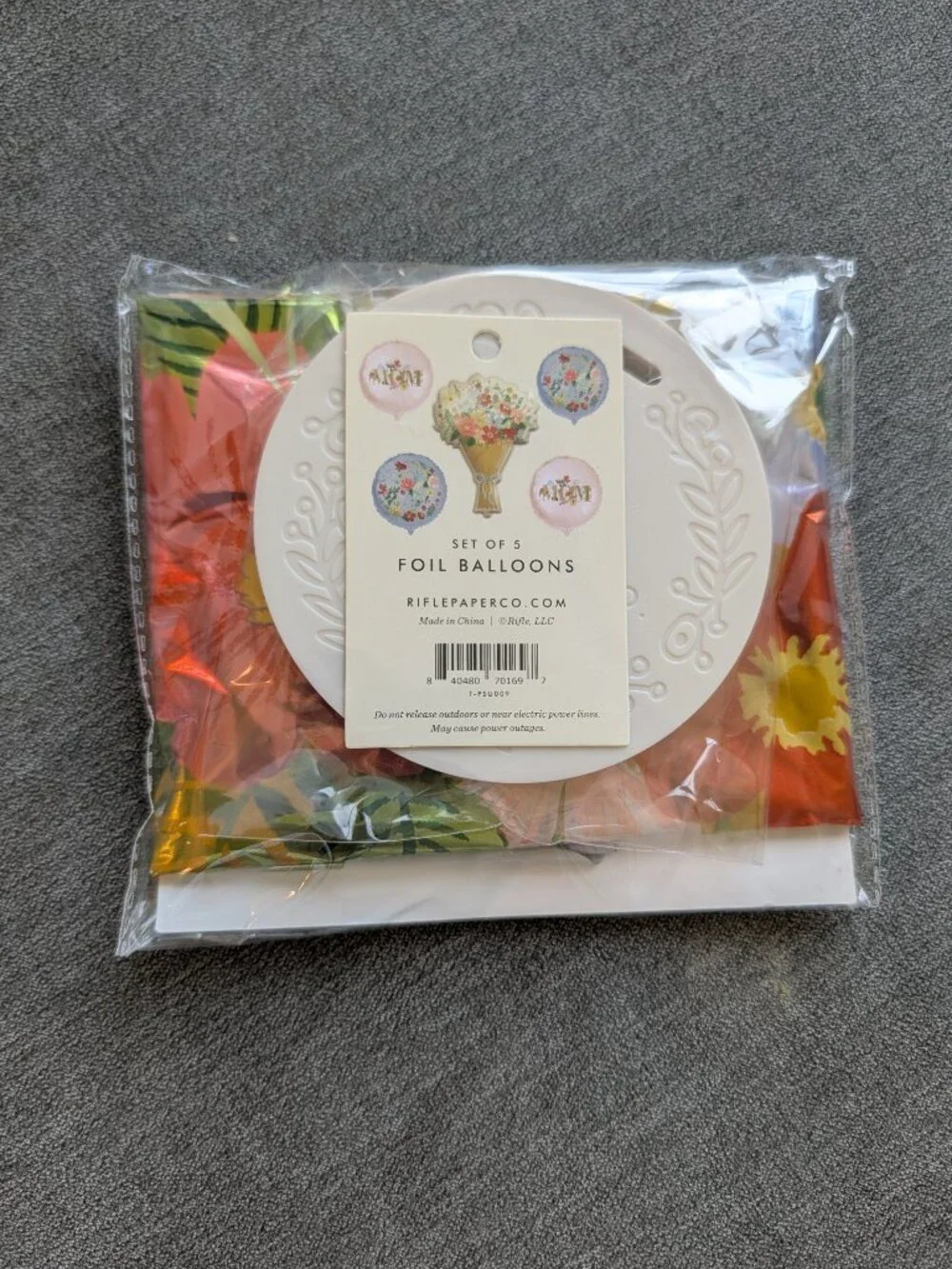Rifle Paper Co. 5ct Strawberry Fields Mother's Day Foil Balloon Bundle - party